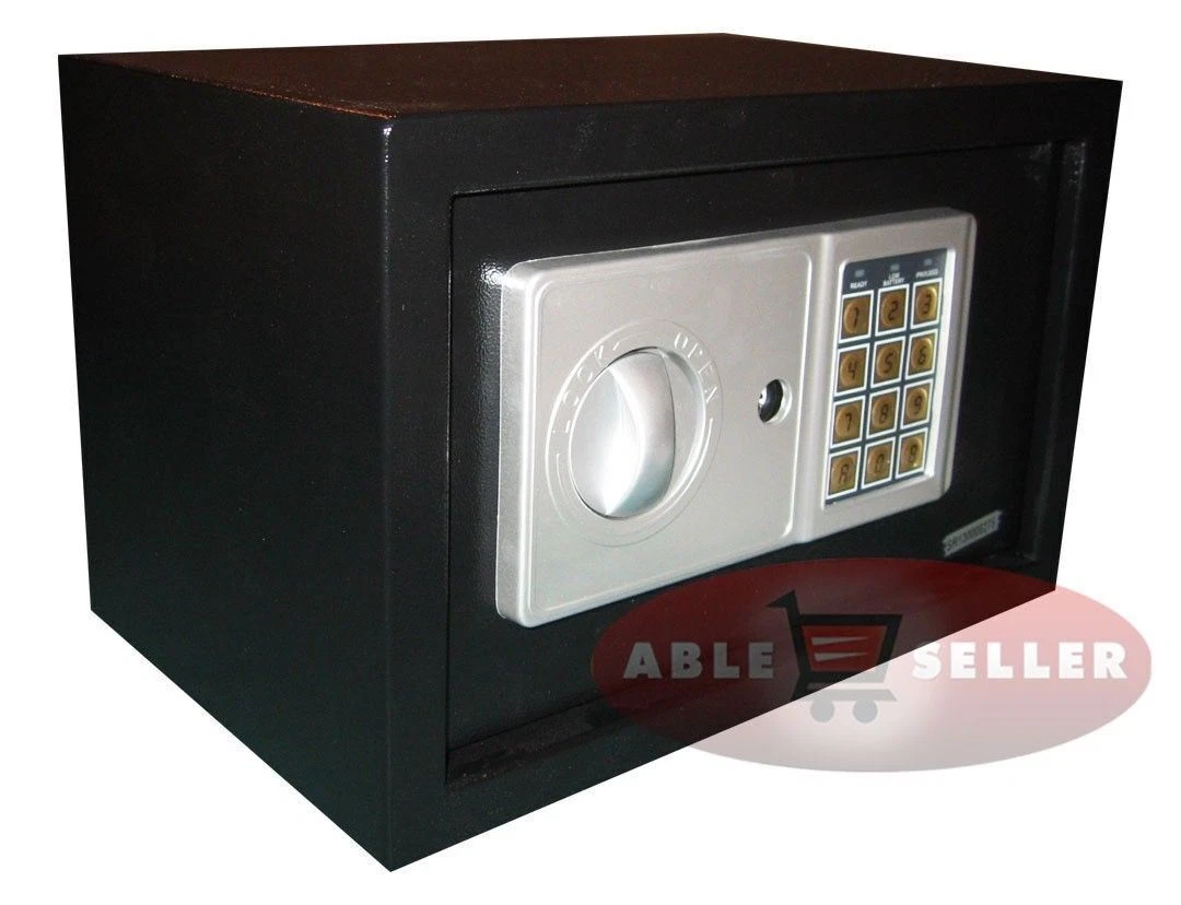 NEW DIGITAL ELECTRONIC SAFE SECURITY BOX WALL JEWELRY GUN CASH BLACK MEDIUM SZE