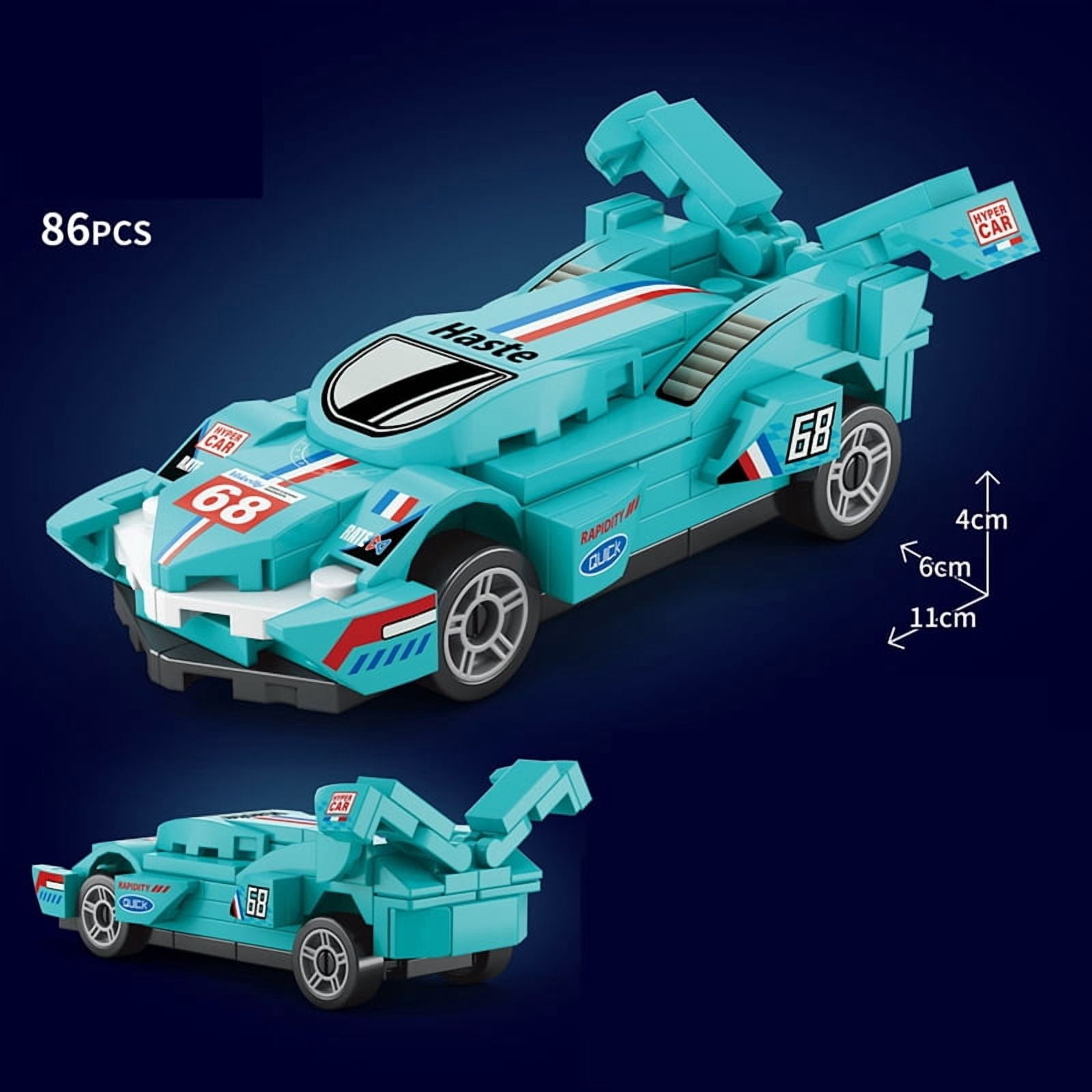 Toy Racer Kit NEW DIY Four Grid Racers Racing Car Pull Back Speed Vehicle Building ...