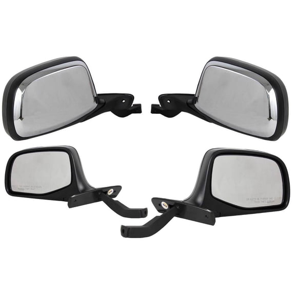 New Left Driver & Right Passenger Side Door Mirror Fits 1992-1997 Ford Bronco Ford F-150 F-250 F-250 HD F-350 Power Heated FO1321152 FO1320152 F7TZ 17682 F7TZ-17682-DAA 17683