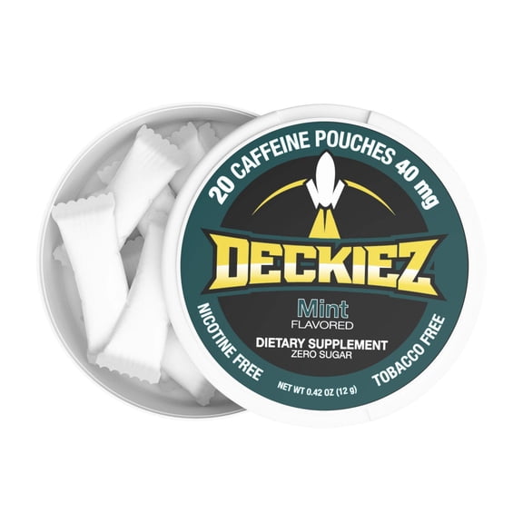 NEW Deckiez Mint Flavored Caffeine Pouches