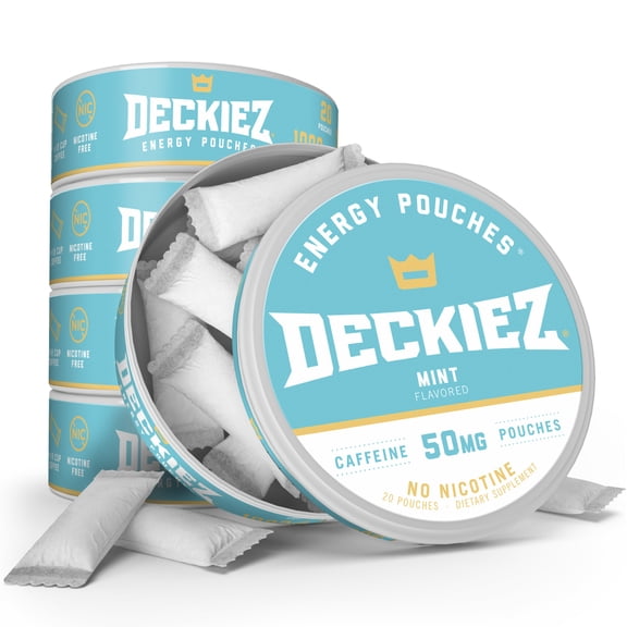 NEW Deckiez Mint Flavored Caffeine Pouches