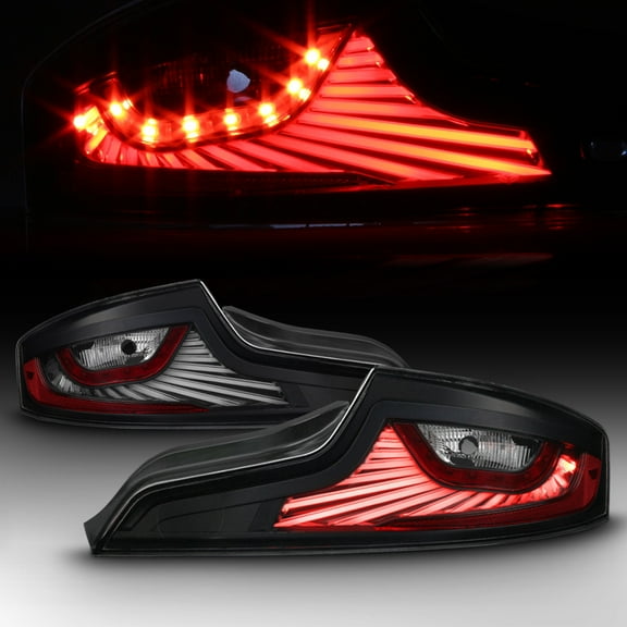 NEW Design Black LED Tail Lights Brake Lamps For 2003-2005 Infiniti G35 Coupe