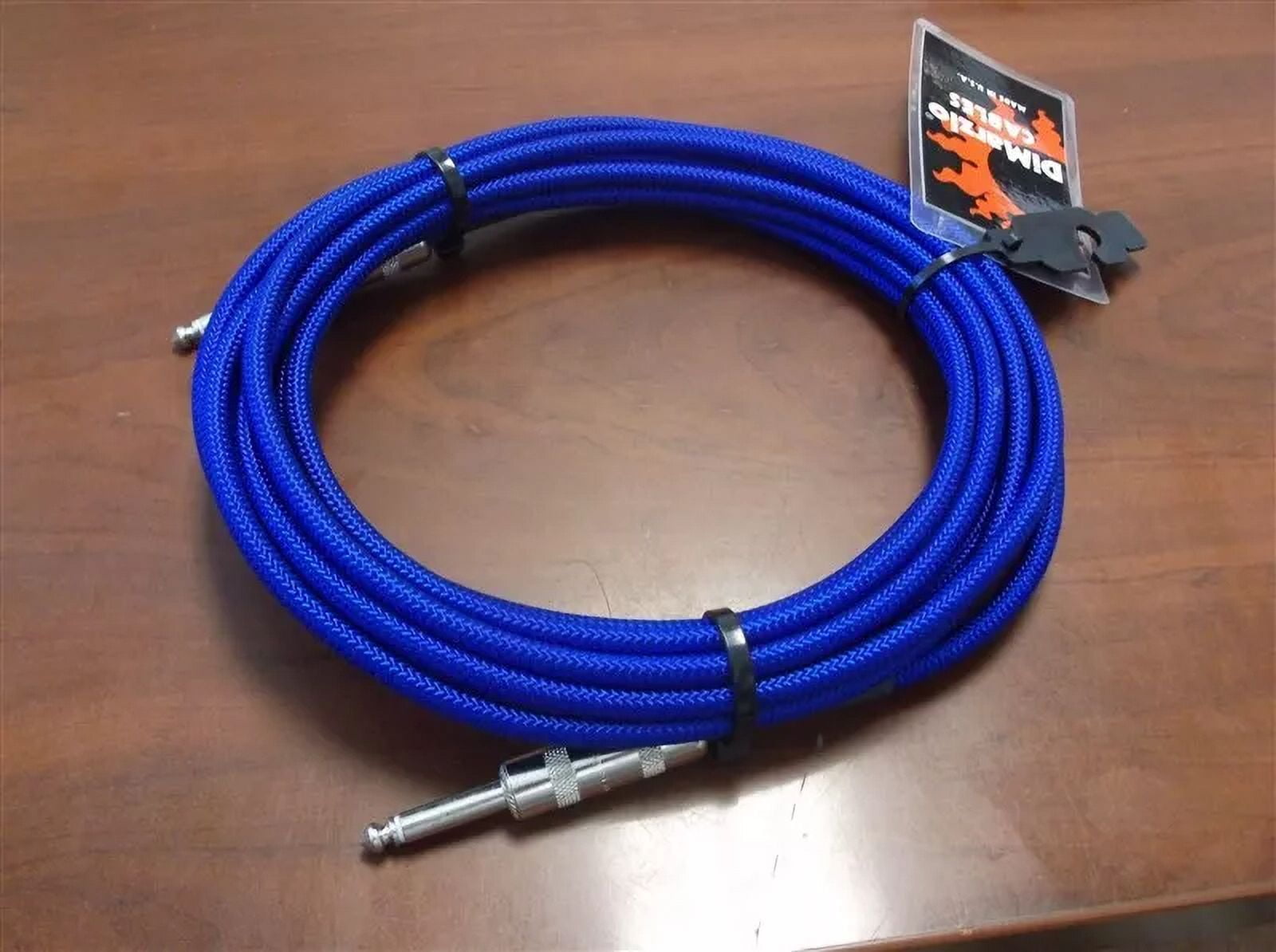 NEW DiMarzio 18' Overbraided Instrument Cable - ELECTRIC BLUE, EP1718SSEB