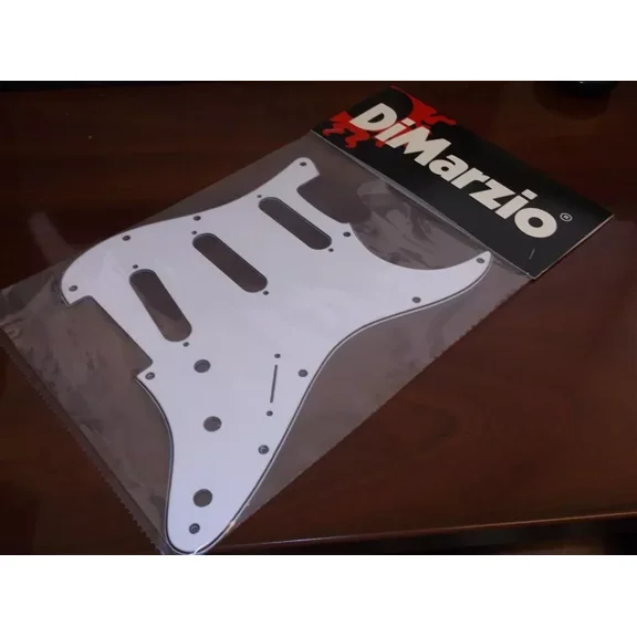 NEW - DiMarzio Pickguard For Fender Strat, 11-Hole, 3-Ply - WHITE