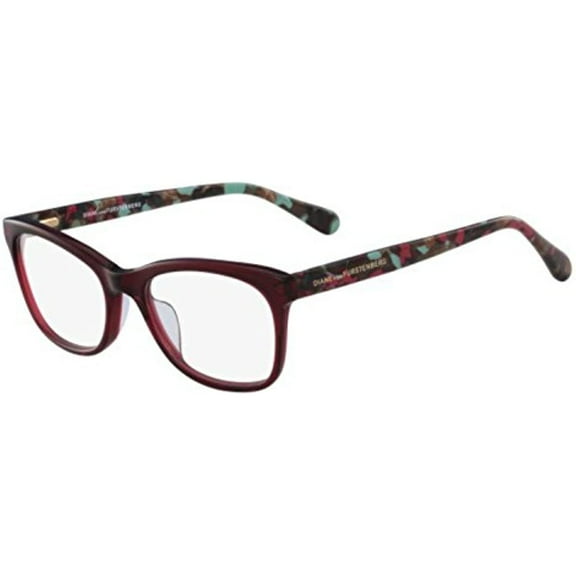 NEW Diane von Furstenberg DVF 5093 600 Crystal Red Eyeglasses 52mm with DVF Case