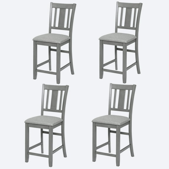 NEW Dining Room Furniture Counter Height Chairs Set of 4, Kitchen Chair with Padded Seat , Upholstered Side Chair for Dining Room, Living Room, Gray