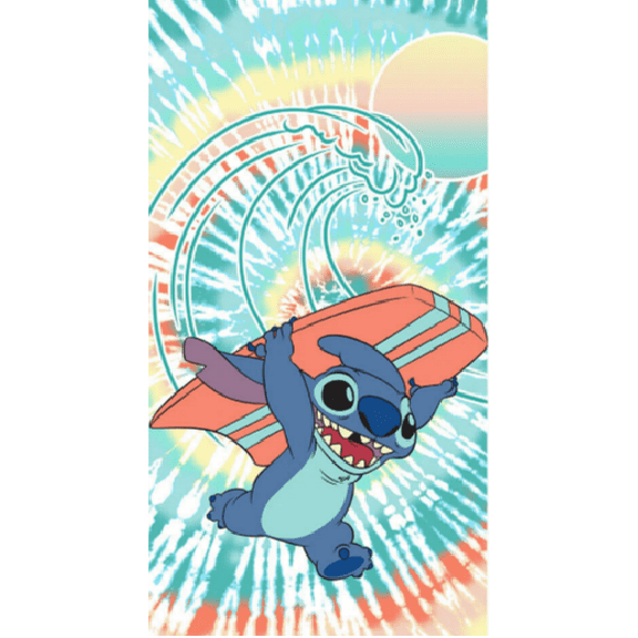 NEW Disney Lilo & Stitch Catching Wave Beach Towel Super Soft Large Size 27"x54"
