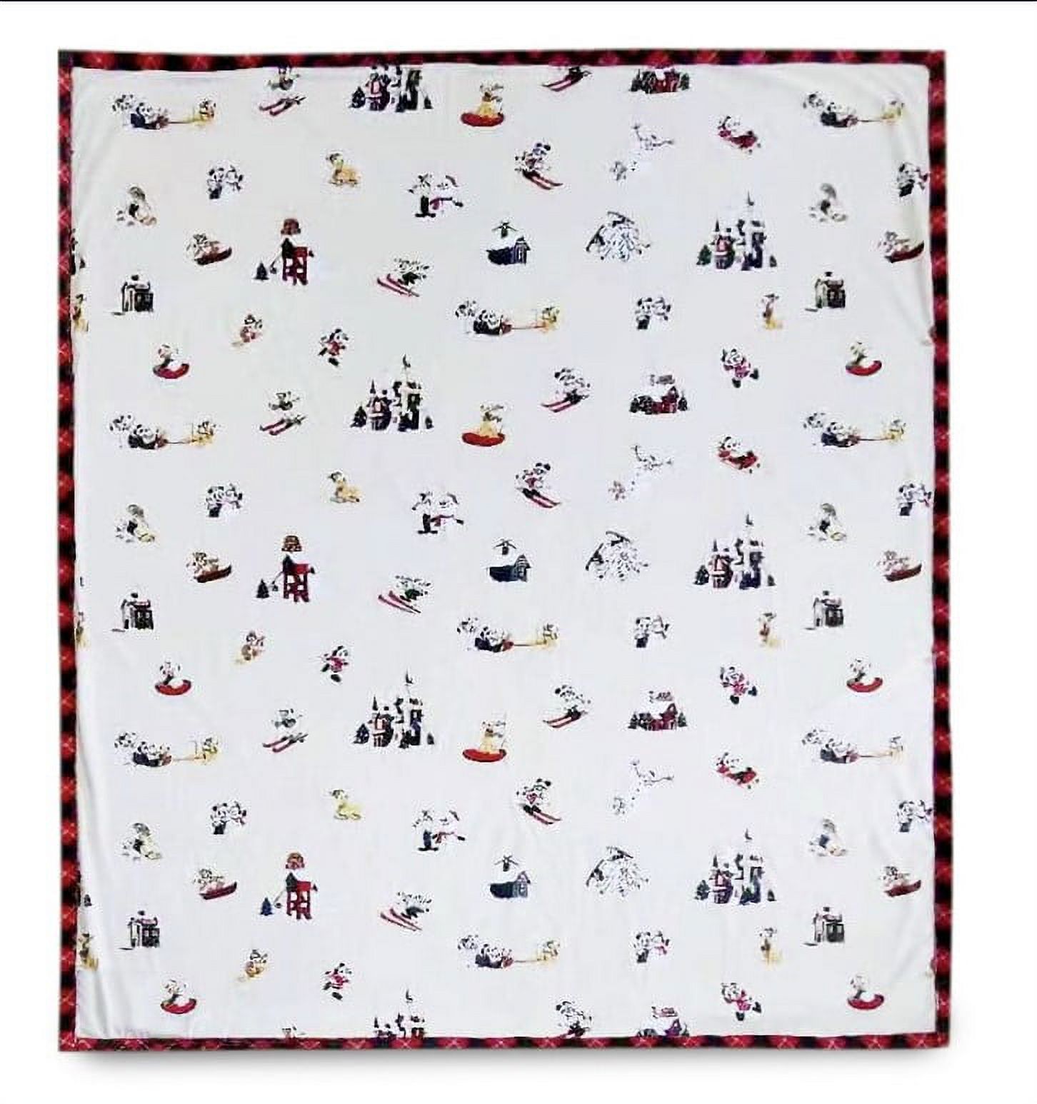 NEW Disney Throw Blanket Mickey And Friends Walt's Holiday Lodge