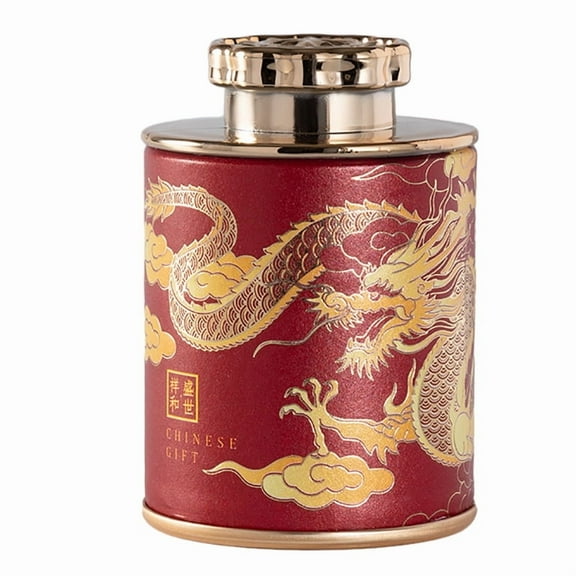 NEW Dragon Mini Empty Tea Tin Can Household Green Black Tea Sealed Jar Portable Travel Small Tea Packaging Box Paper Storage Can