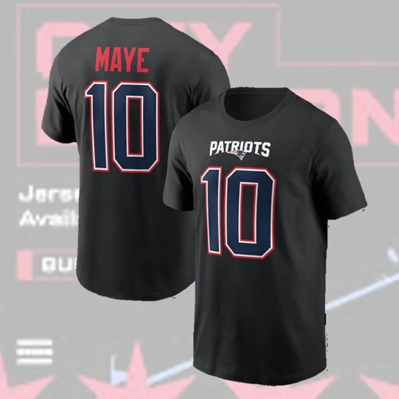 NEW! Drake Maye #10 New England Team 2025 Rivalries Collection Full Size