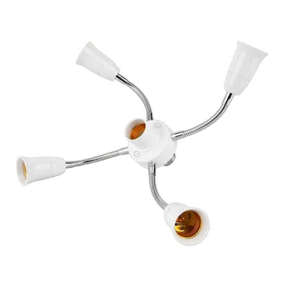 E27 LED Bulb Splitter Adapter Adjustable Light Holder Socket Converter for Home Office Exhibitions Light Holder 5 Heads