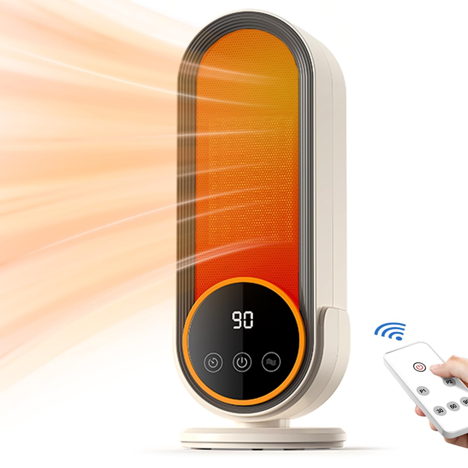 NEW E68S Space Heater Indoor - 1200W PTC Rapid Heating Ceramic
