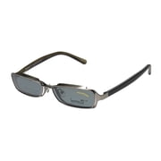 NEW ELITE CLASSY HIP CLIPON EYEWEAR 756 MENS/WOMENS DESIGNER FULL-RIM SILVER FRAME DEMO LENSES 50-17-135 SUNGLASS LENS CLIP-ONS SPRING HINGES EYEGLASSES/EYEWEAR