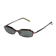 NEW ELITE COMFORTABLE CLIPON EYEWEAR 766 MENS/WOMENS DESIGNER HALF-RIM BURGUNDY FRAME DEMO LENSES 47-17-135 SUNGLASS LENS CLIP-ONS FLEXIBLE HINGES EYEGLASSES/EYEWEAR