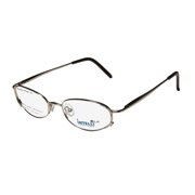 NEW ELITE GORGEOUS RHINESTONES HIP EYEWEAR 717-B WOMENS/LADIES DESIGNER FULL-RIM GOLD FRAME DEMO LENSES 49-17-135 FLEXIBLE HINGES EYEGLASSES/GLASSES