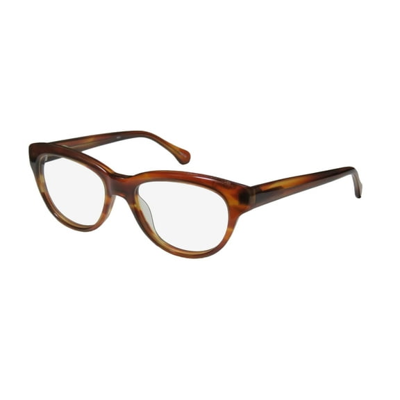 NEW ELIZABETH AND JAMES NEWBURY WOMENS/LADIES CAT EYE FULL-RIM BROWN SPECTACULAR SLEEK GENUINE FRAME DEMO LENSES 51-17-145 EYEGLASSES/SPECTACLES