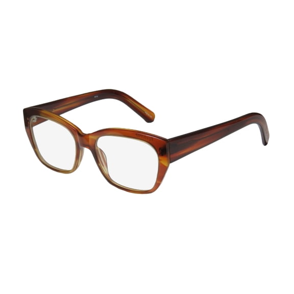 NEW ELIZABETH AND JAMES WEBSTER WOMENS/LADIES DESIGNER FULL-RIM AMBER BROWN TRUSTED LUXURY BRAND HOT FRAME DEMO LENSES 51-18-145 EYEGLASSES/SPECTACLES