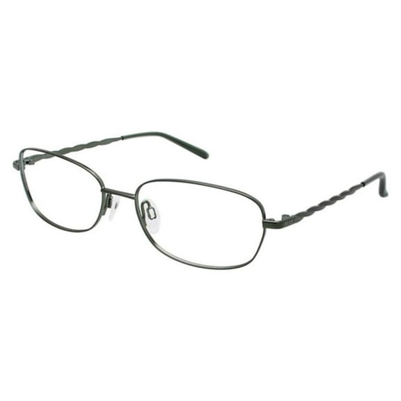 NEW ELLE 13366 WOMENS/LADIES OVAL FULL-RIM GREEN ELEGANT DURABLE CLASSIC STAINLESS STEEL FRAME DEMO LENSES 54-16-135 EYEGLASSES/GLASSES