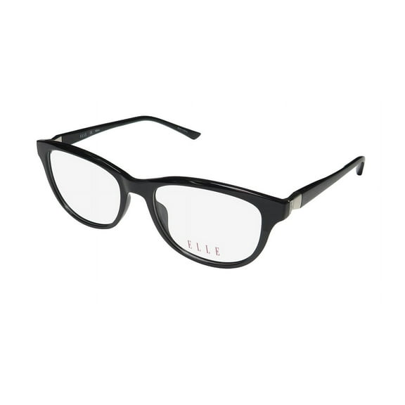 NEW ELLE 13448 WOMENS/LADIES CAT EYE FULL-RIM BLACK CAT EYE PREMIUM ACETATE STUNNING CLASSIC FRAME DEMO LENSES 52-17-135 EYEGLASSES/EYE GLASSES