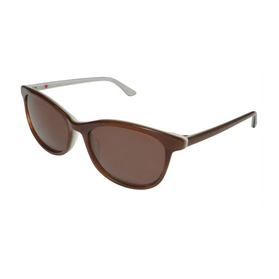 NEW ELLE 14870 WOMENS/LADIES CAT EYE FULL-RIM 100% UVA & UVB BROWN CAT EYE CASUAL DESIGNER 100% UV RAYS PROTECTION MODERN FRAME BROWN LENSES 54-17-135 SUNGLASSES/SUN GLASSES