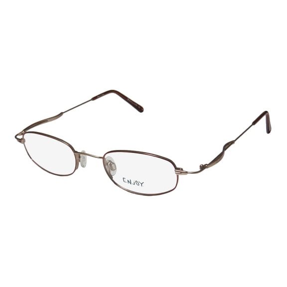 NEW ENJOY 1705 MENS/WOMENS DESIGNER FULL-RIM SAND / COPPER FRAME DEMO LENSES 47-21-135 EYEGLASSES/EYEWEAR