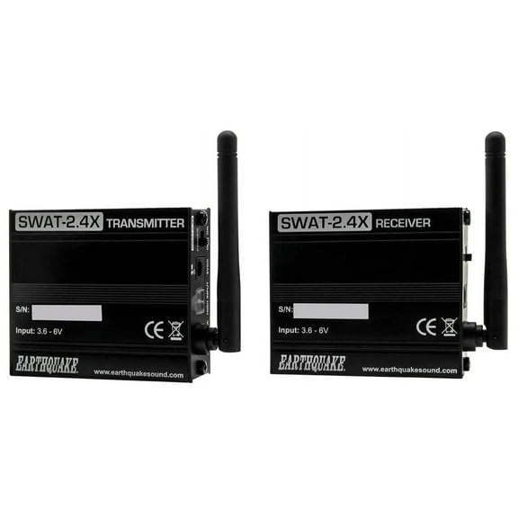 NEW Earthquake SWAT-2.4X Audiophile 2.4GHz 30 Channel Wireless Audio Transmitter / Receiver Kit