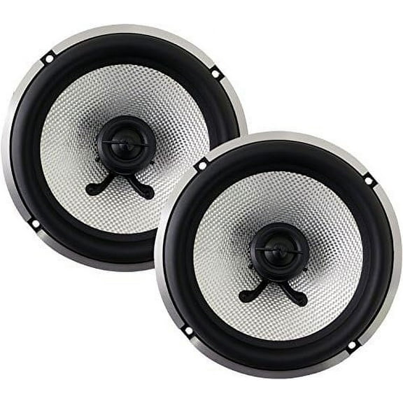 NEW Earthquake VTEK-62 6.5" 2 Way Cast Frame Carbon Fiber Audiophile Car Audio Speakers with 1" Silk Swivel Tweeter 500W (pair)