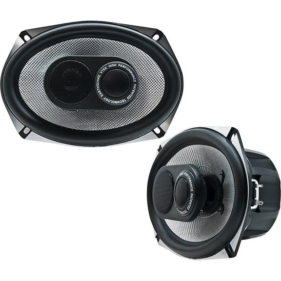 NEW Earthquake VTEK-693 VTEK 6X9" 150W RMS 3 Way Cast Frame Carbon Fiber Audiophile Car Audio Speakers 700W Max 4 Ohm (Pair)