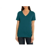 Eddie Bauer Womens Short Sleeve Modal Scoop Neck T-Shirt Peacock, S