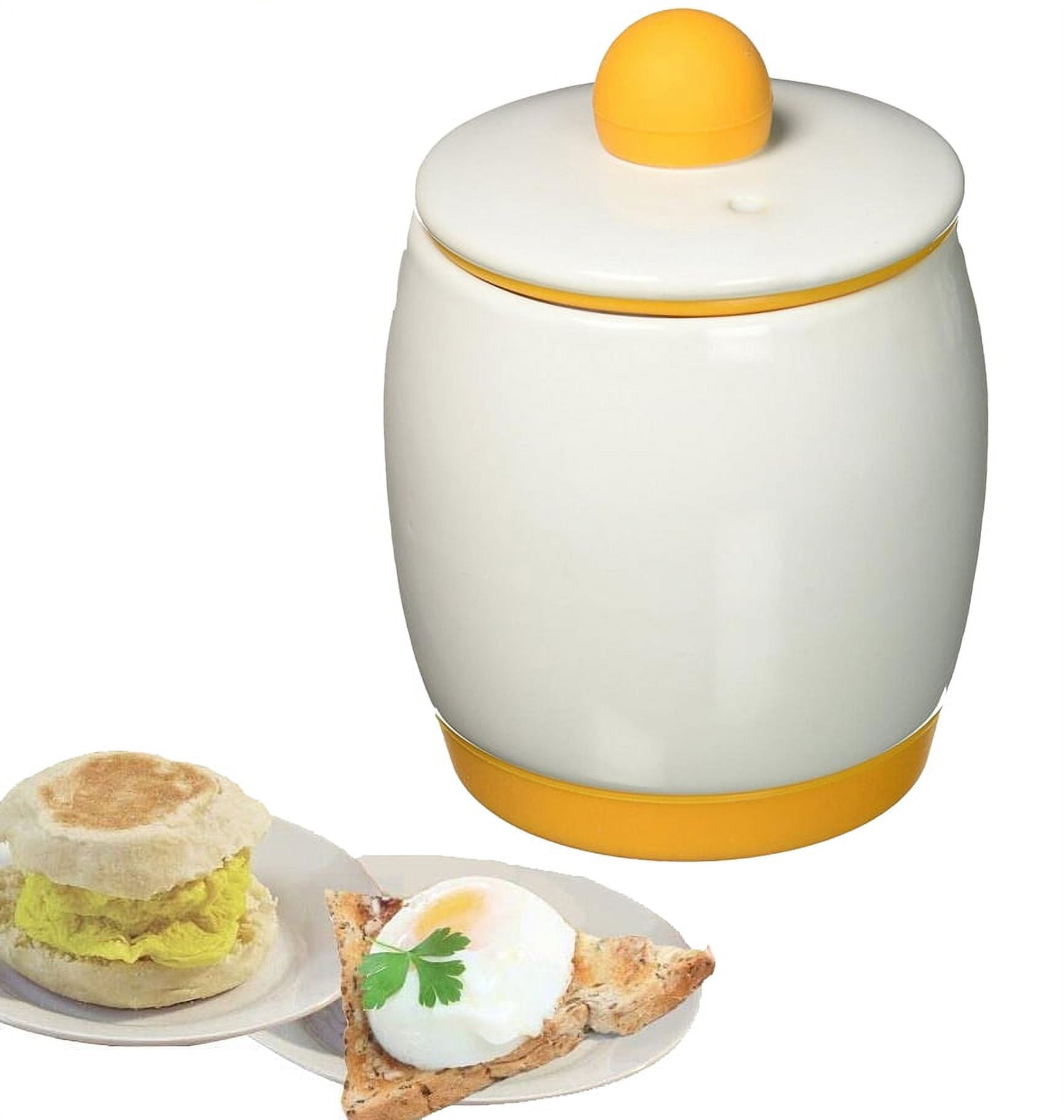  Microwave Egg Cooker for Sandwiches and Bagels, 45 Second  Omelet Maker, Ceramic Poacher, BPA Free, Microwave and Dishwasher Safe, The  bEGGel by Bazaar LM-ents: Home & Kitchen