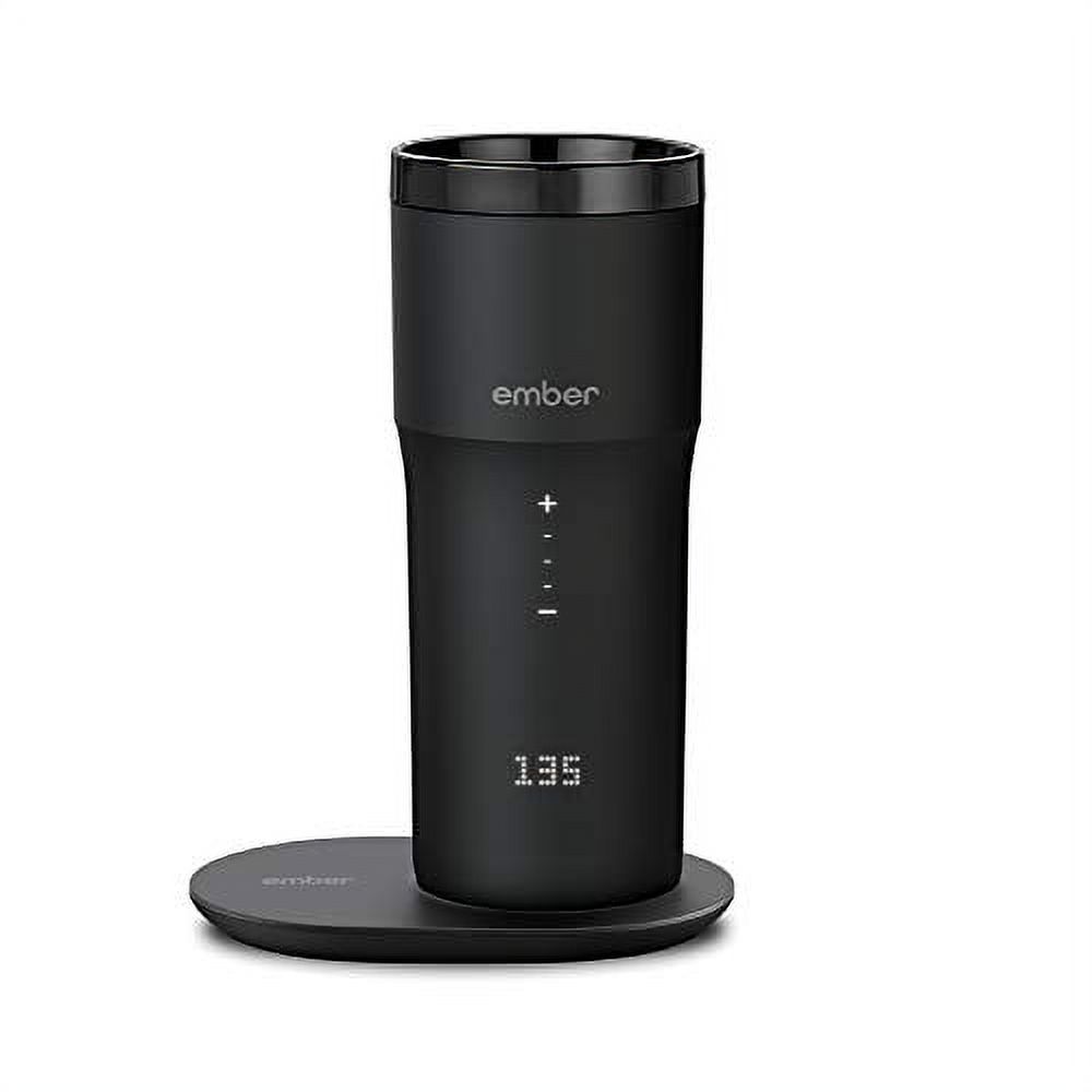 NEW Ember Temperature Control Smart Mug 2, 12 oz, Black, 3-hr Battery Life - App Controlled Heated Coffee Travel Mug - Improved Design - image 1 of 6