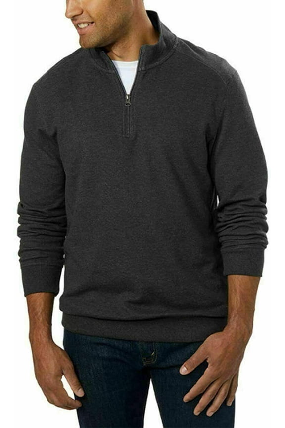 NEW!!! English Laundry Men's Zip Pullover (Charcoal, XL)