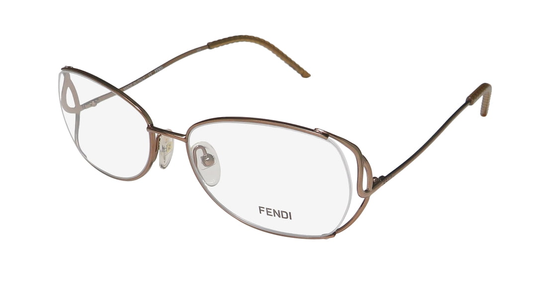 NEW FENDI 902 WOMENS LADIES OVAL FULL RIM SILVER FRAME DEMO LENSES 53 16 130 EYEGLASSES EYEGLASS FRAME