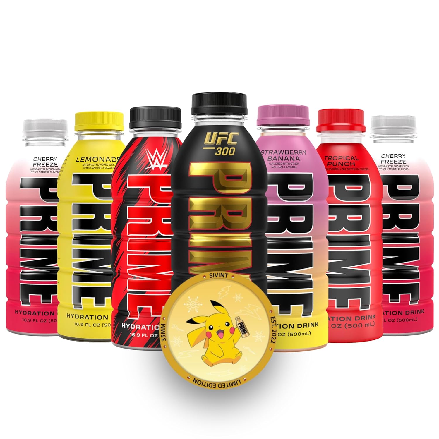 NEW FLAVOR! Prime Hydration Drink Variety Pack 16.9 fl oz (7 Pack