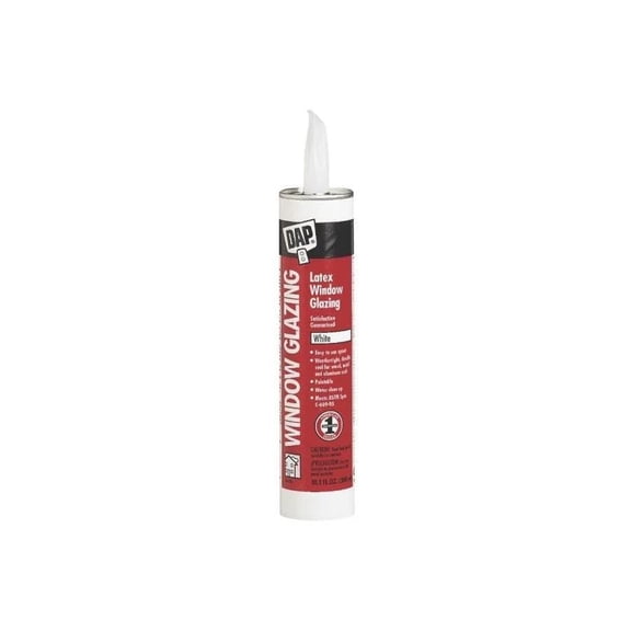 NEW FRESH CASE (12) DAP 12108 10OZ WHITE WINDOW GLAZING COMPOUND CAULK 6917876