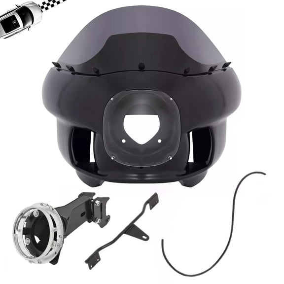 NEW Fairing & Headlight Mount Windshield For Harley Dyna Wide Glide 2006-17