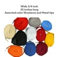 thumbnail image 1 of NEW Fat 3/4 Ex Wide 45 Long Shoelaces With Metal Tips High Quality Plush Finish ( MPN:45inch Black & Gun Metal Tips;), 1 of 4