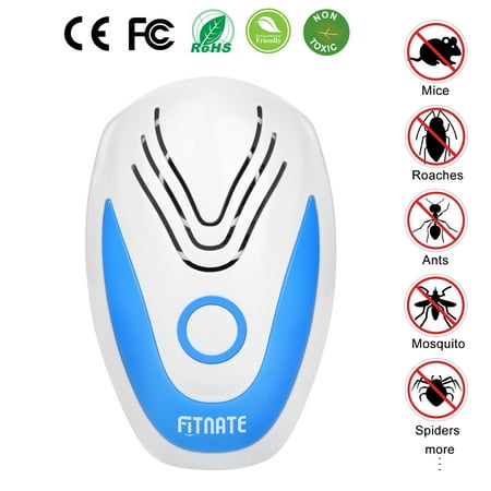 NEW Fitnate Ultrasonic Plug In Pest Repeller Electronic Spider Repellent for Insect Bug Mosquito Mouse Bedbug Roaches