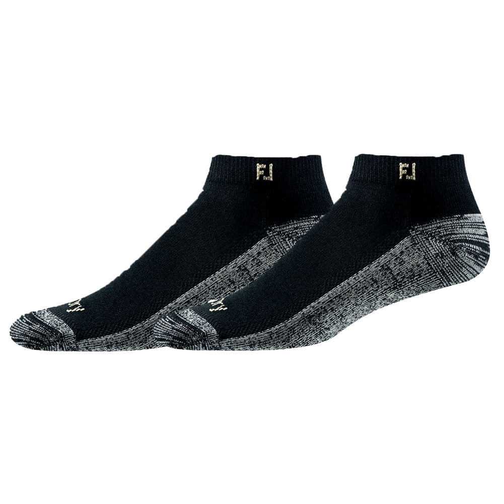 NEW FootJoy ProDry Men's Low Cut Black Socks (2 pair) 16970D