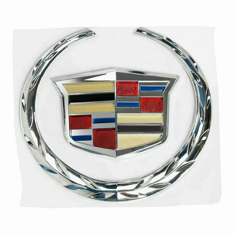 NEW For Cadillac Front Grille 6 Emblem Hood Badge silver Symbol