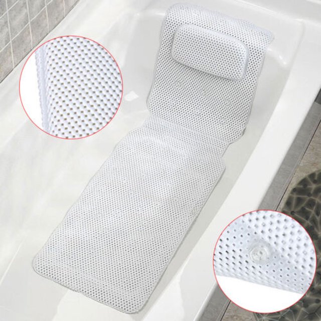 NEW Full Body Bath Pillow Cushion Tub Spa Bathtub Non Slip Extra Large Mat Pad