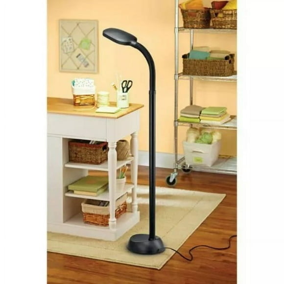 NEW Full Spectrum Daylight Floor Lamp 54 inch Black with adjustable Neck with Xtra Bulb