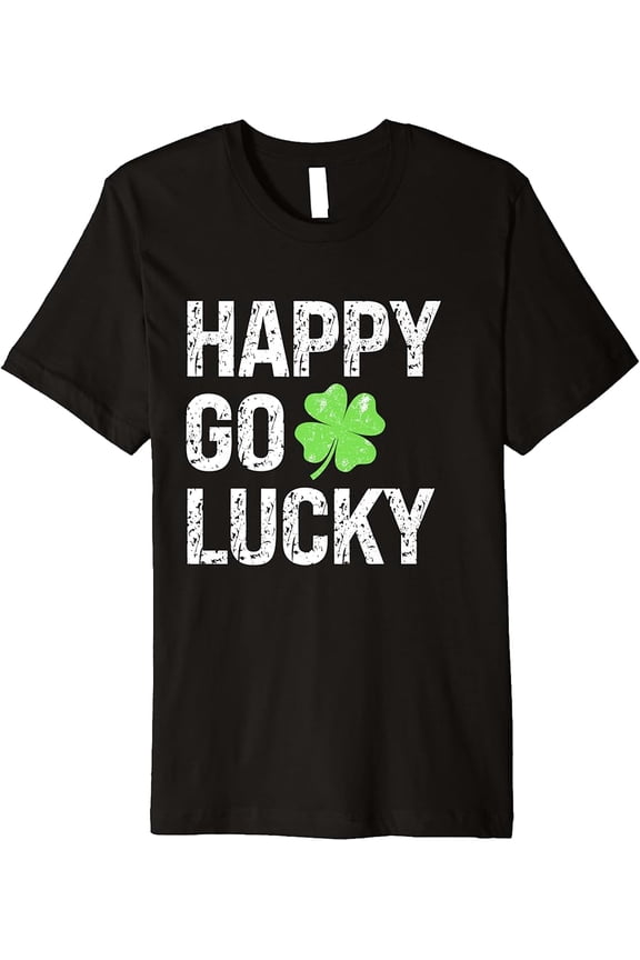 NEW!!! Funny Happy Go Lucky St. Patrick's Day Men's Women's Kids. T-Shirt