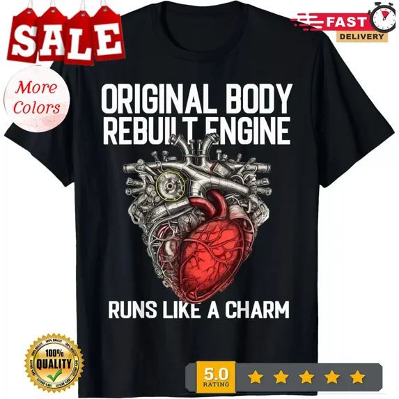 NEW/Funny Open Heart Surgery Bypass Survivor Recovery for Men Gift Unisex T-Shi