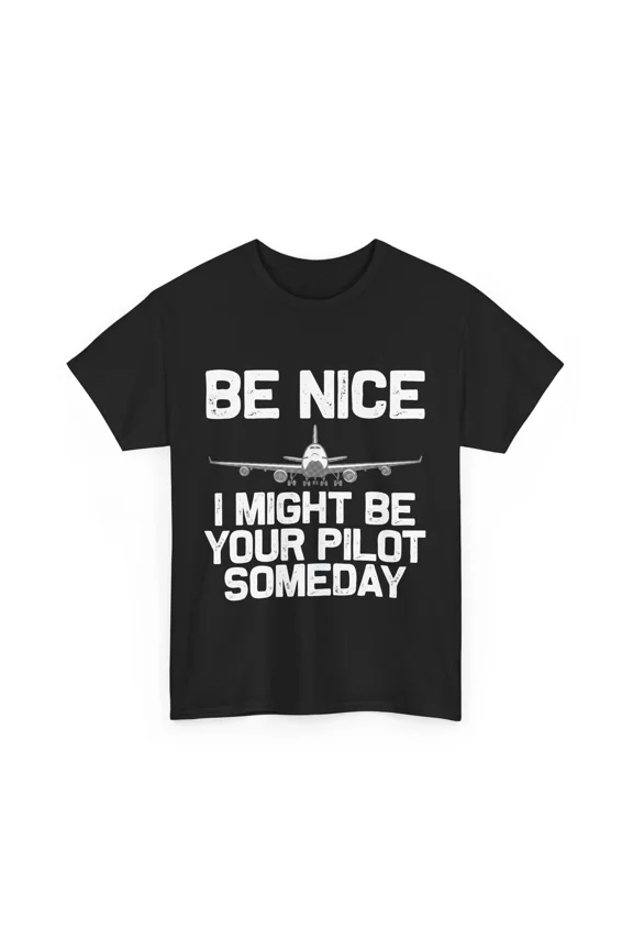 NEW Funny Pilot Art For Men Women Kids Aviation Airplane Pilot T-Shirt
