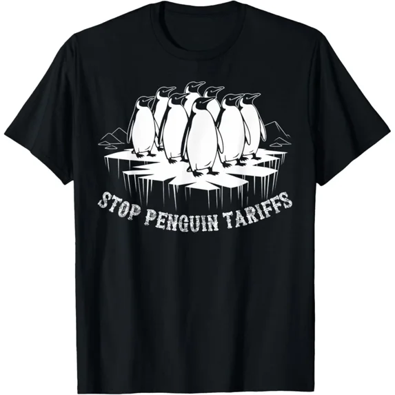 NEW Funny Stop Penguin Tariffs, I Stand With The Penguins Design T-Shirt