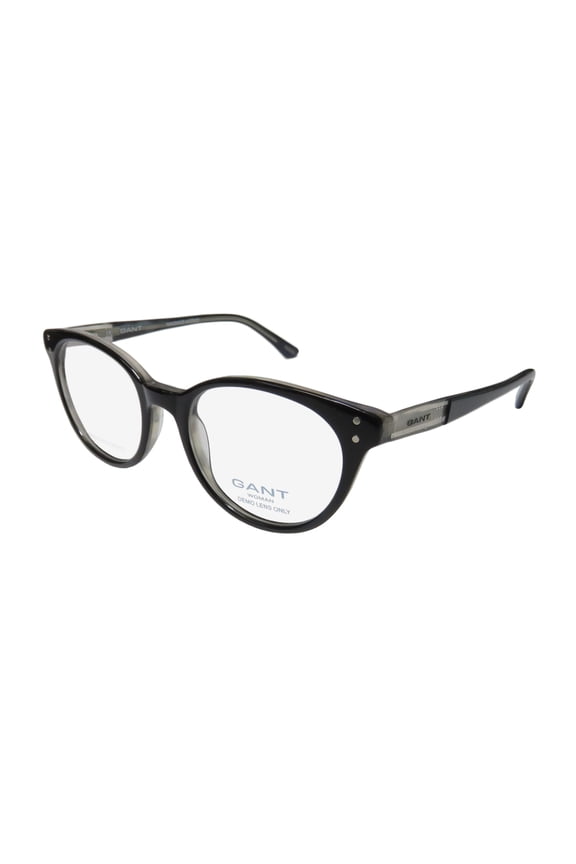 NEW GANT 4041 WOMENS/LADIES CAT EYE FULL-RIM BLACK / TRANSPARENT GRAY AUTHENTIC EXCLUSIVE TRENDY CAT EYES FRAME DEMO LENSES 49-19-140 FLEXIBLE HINGES EYEGLASSES/EYEGLASS FRAME
