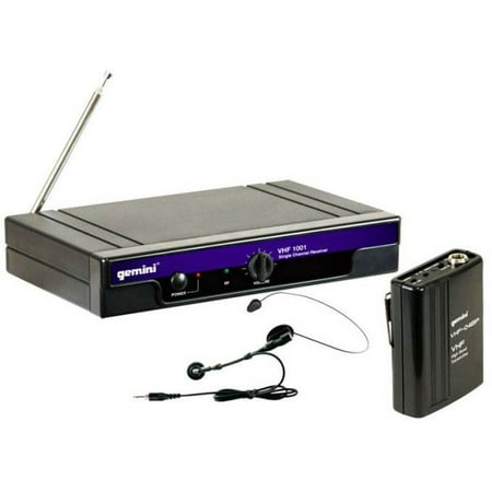 NEW GEMINI VHF-1001HL DJ Wireless Headset/ Lavalier Karaoke PA Microphone System