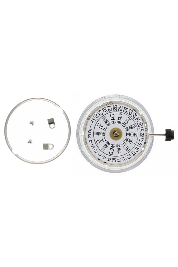 NEW GENUINE FOR ETA 2836-2 WATCH MOVEMENT 25 JEWEL AUTOMATIC DAY DATE SILVER SWISS