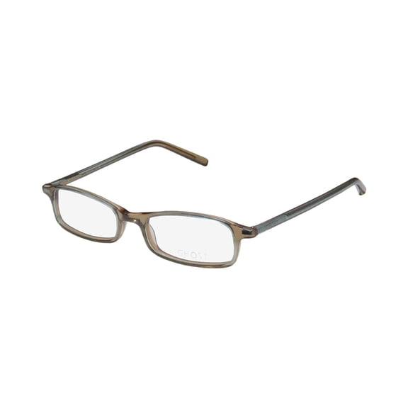 NEW GHOST PEACOCK WOMENS/LADIES DESIGNER FULL-RIM TRANSPARENT GLITTER BROWN MUST HAVE BUDGET COMFORTABLE FRAME DEMO LENSES 48-18-0 EYEGLASSES/SPECTACLES
